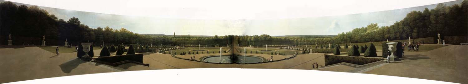 Panorama du palais et des jardins de Versailles